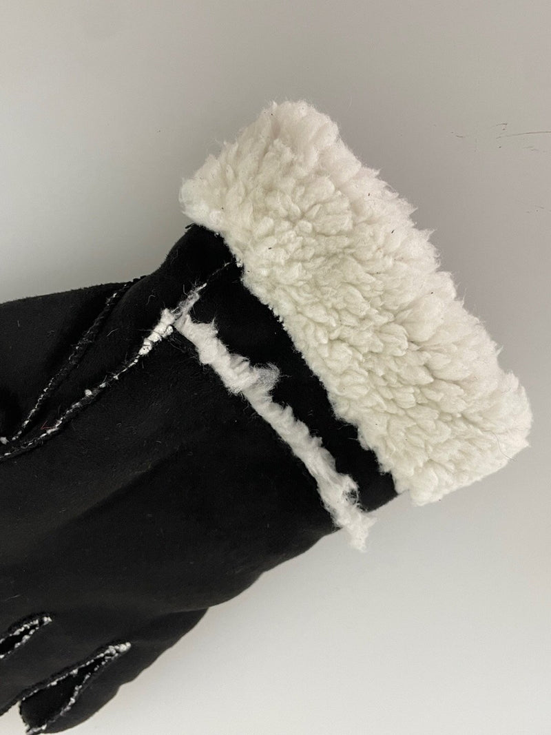 [FREE SHIPPING] BLACK SUEDE GLOVE