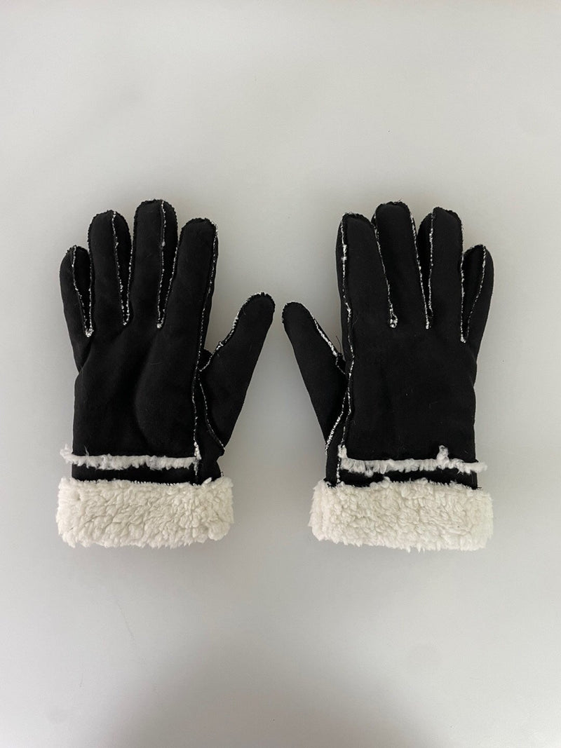 [FREE SHIPPING] BLACK SUEDE GLOVE