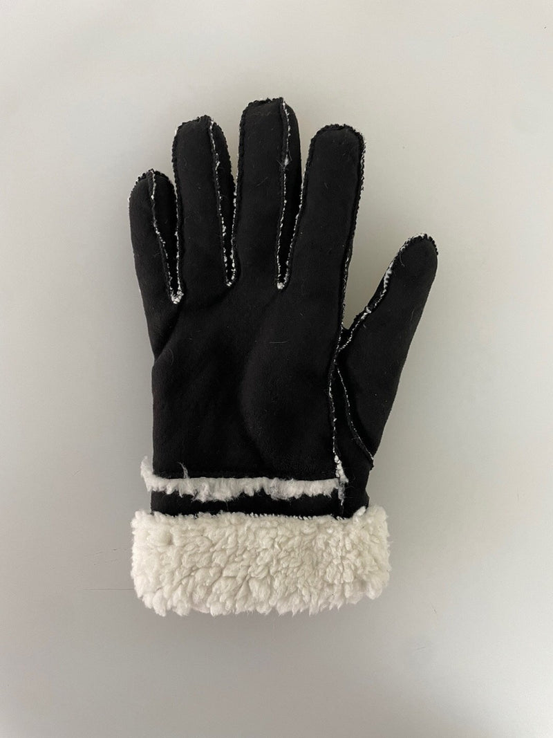 [FREE SHIPPING] BLACK SUEDE GLOVE