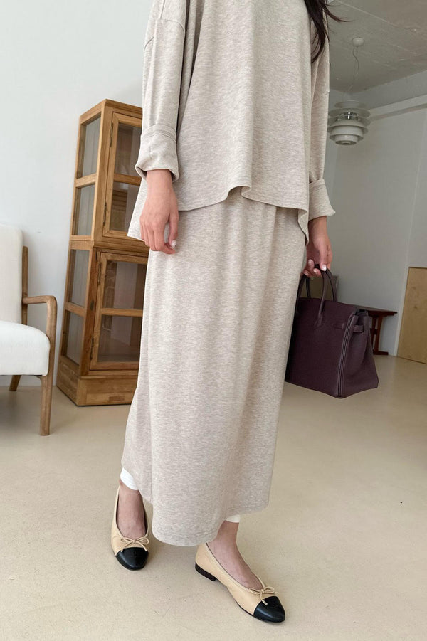 Soft Stretch Wool Skirt