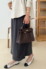 Soft Stretch Wool Skirt